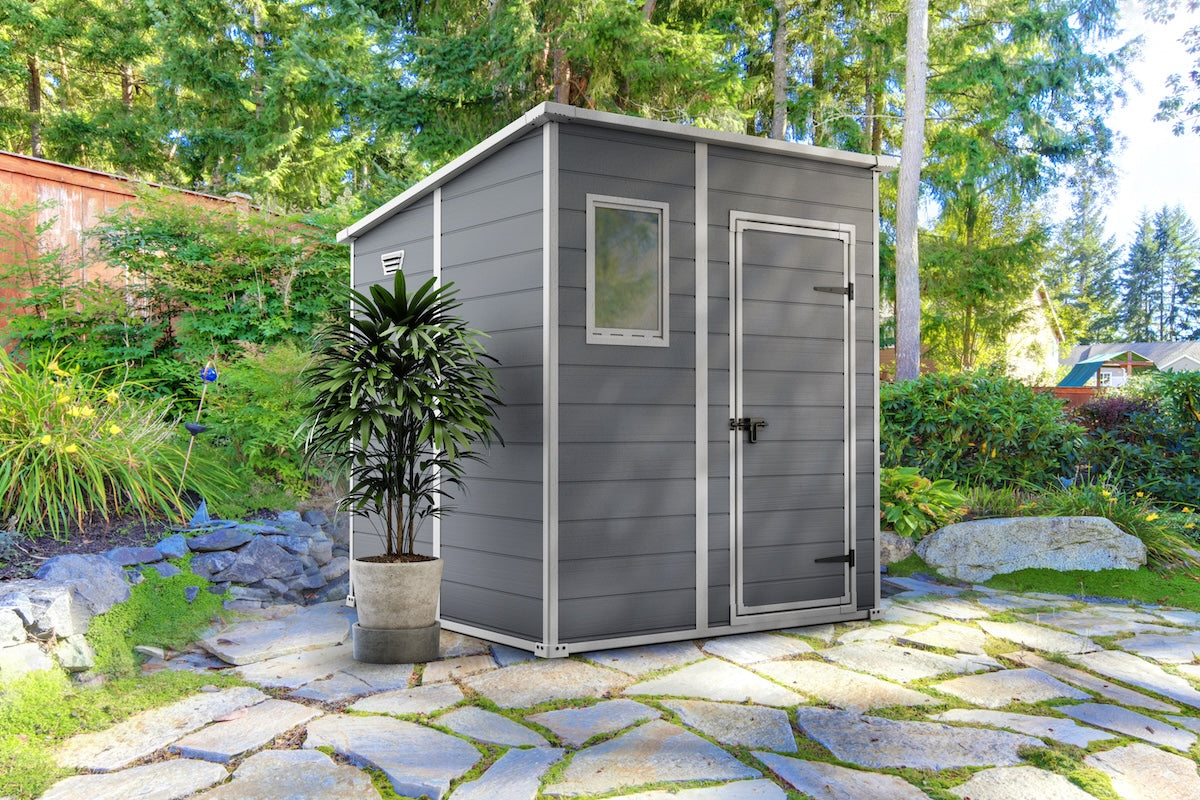 Keter Manor Pent 6x6 Garden Shed - Grey (1.8 x 1.8m)