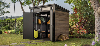 Keter Signature Pent 7x7 Shed - Walnut Look (2.2 x 2.2m)