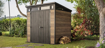 Keter Signature Pent 7x7 Shed - Walnut Look (2.2 x 2.2m)