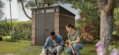 Keter Signature Pent 7x7 Shed - Walnut Look (2.2 x 2.2m)