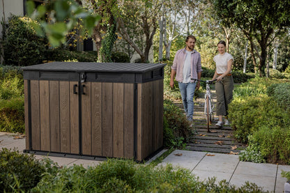 Keter Signature Horizontal Shed - Walnut Look 2020L