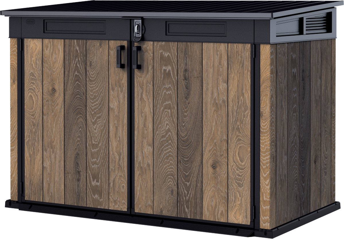 Keter Signature Horizontal Shed - Walnut Look 2020L