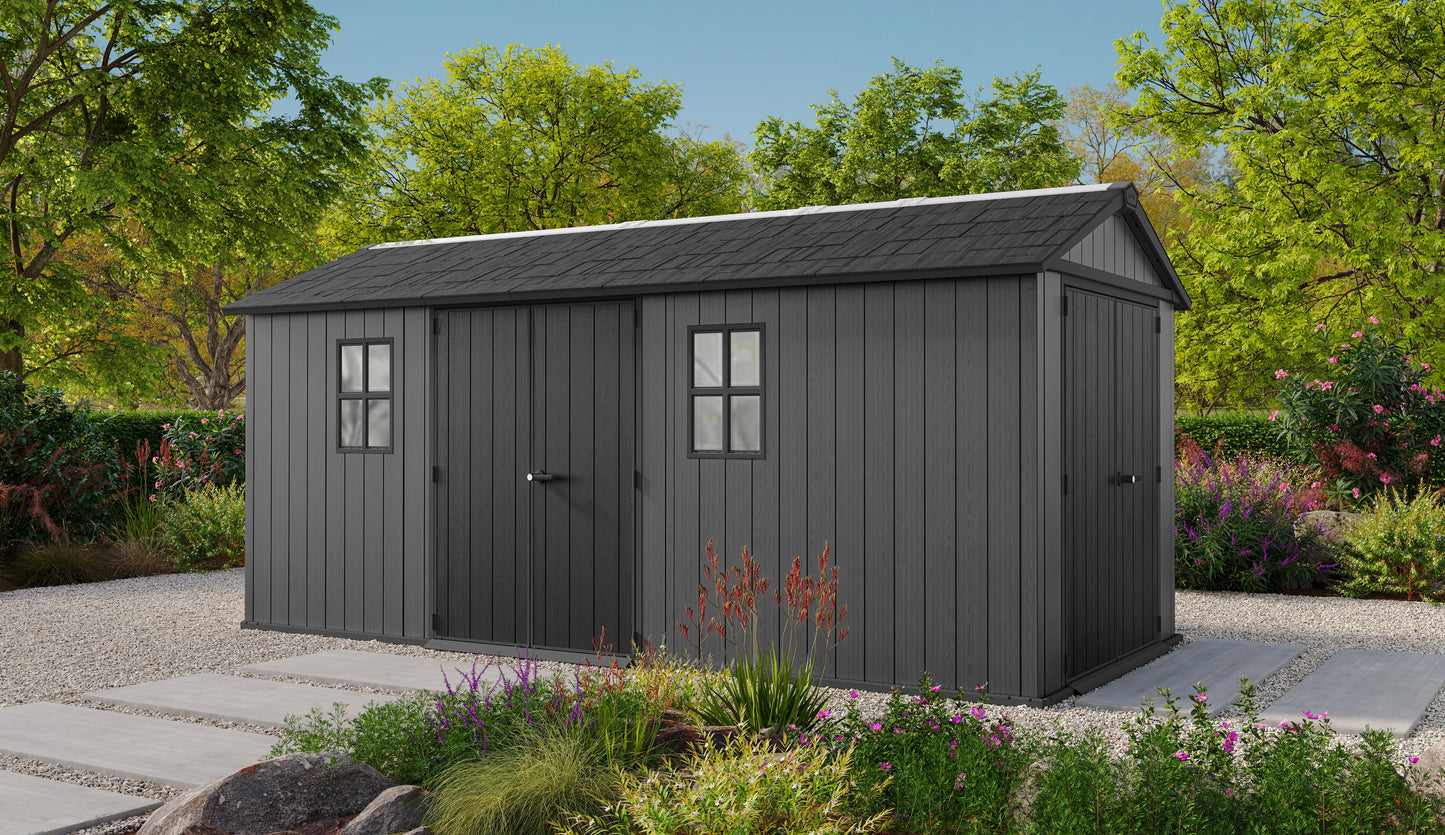 Keter Newton Plus Double Door Shed 7.5x17 (2.3 x 5.2m)