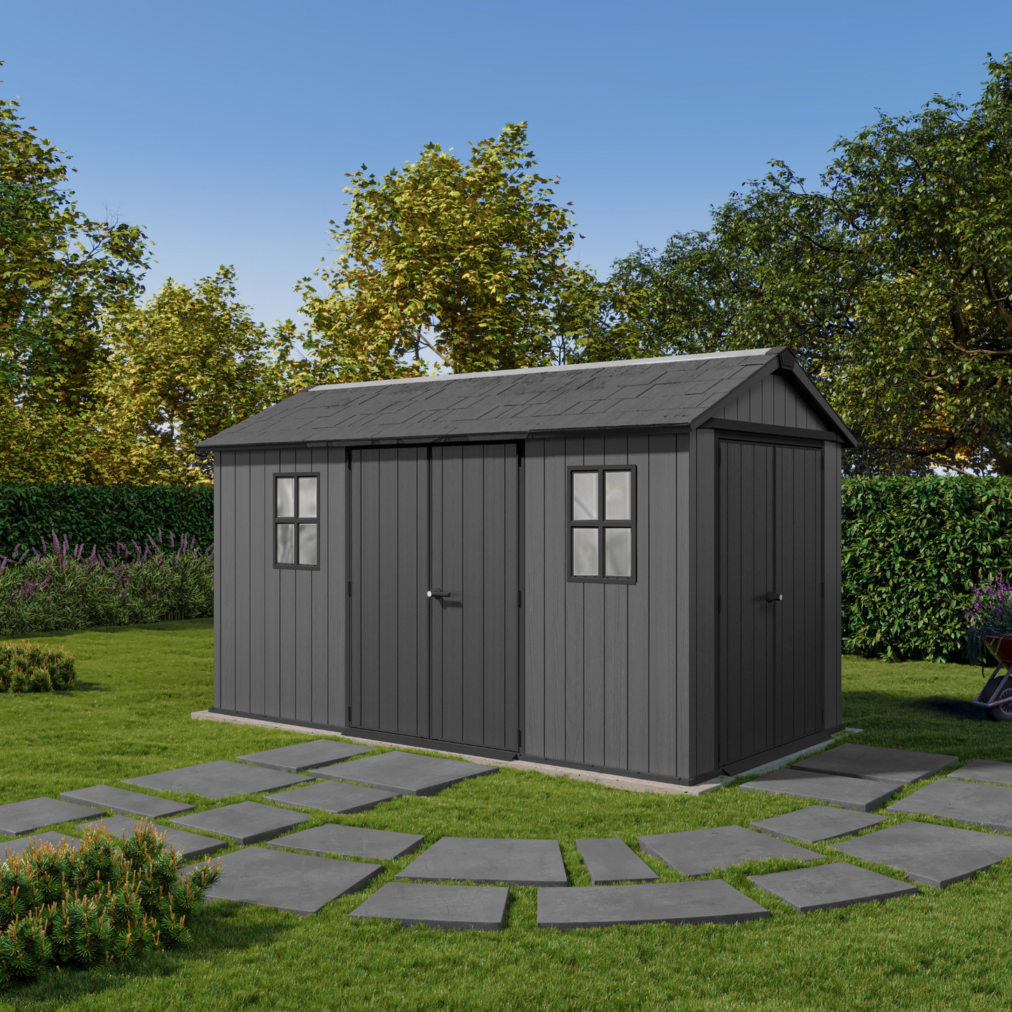 Keter Newton Plus Double Door Shed 7.5x13 (2.3 x 4.0m)