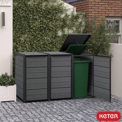Keter Hideaway - 3 Bin (Grey)