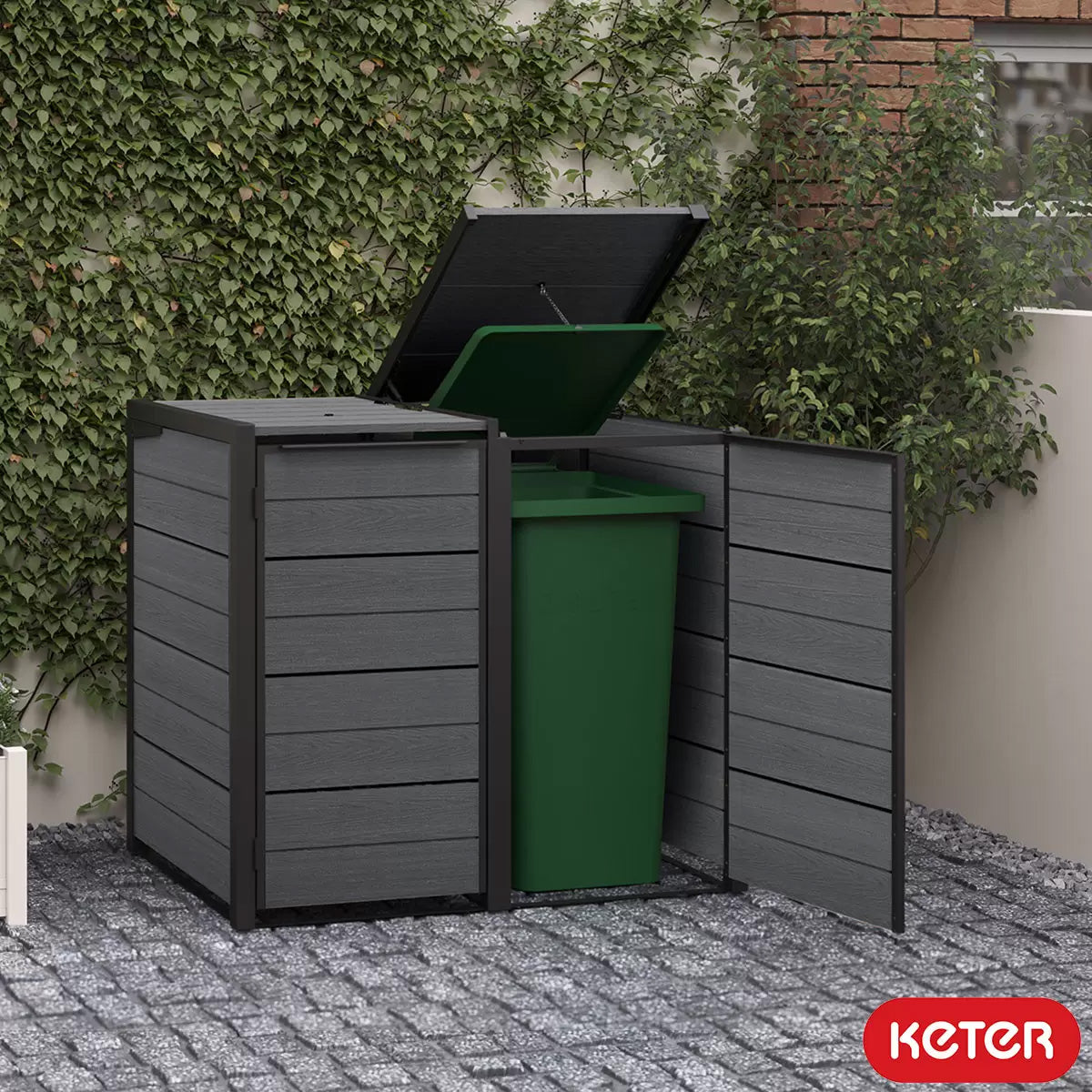 Keter  Hideaway - 2 Bin (Grey)