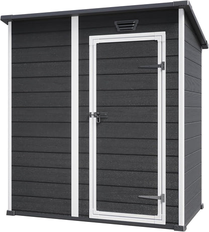 Manor Pent Essential 6x4 Garden Shed - Dark Grey (1.8 x 1.1m)