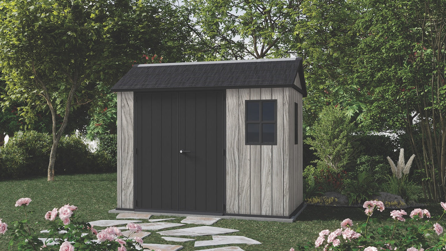 Keter Apex Shed 7.5x9 - Stormgrey Look (2.3 x 2.9m)