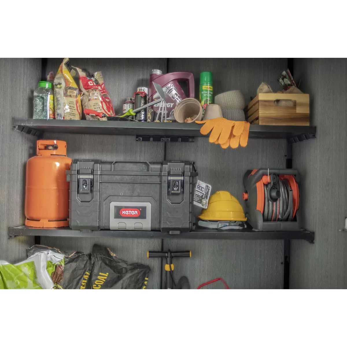 Keter Signature Vertical Shed - Ashwood Look