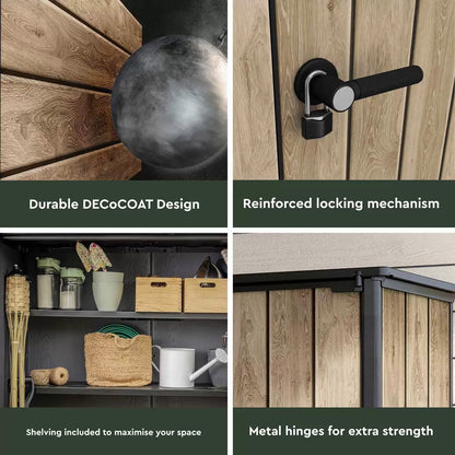 Keter Signature Vertical Shed - Walnut Look