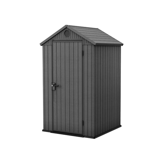 Keter Darwin 4x4 Garden Shed - Grey (1.2 x 1.2m)