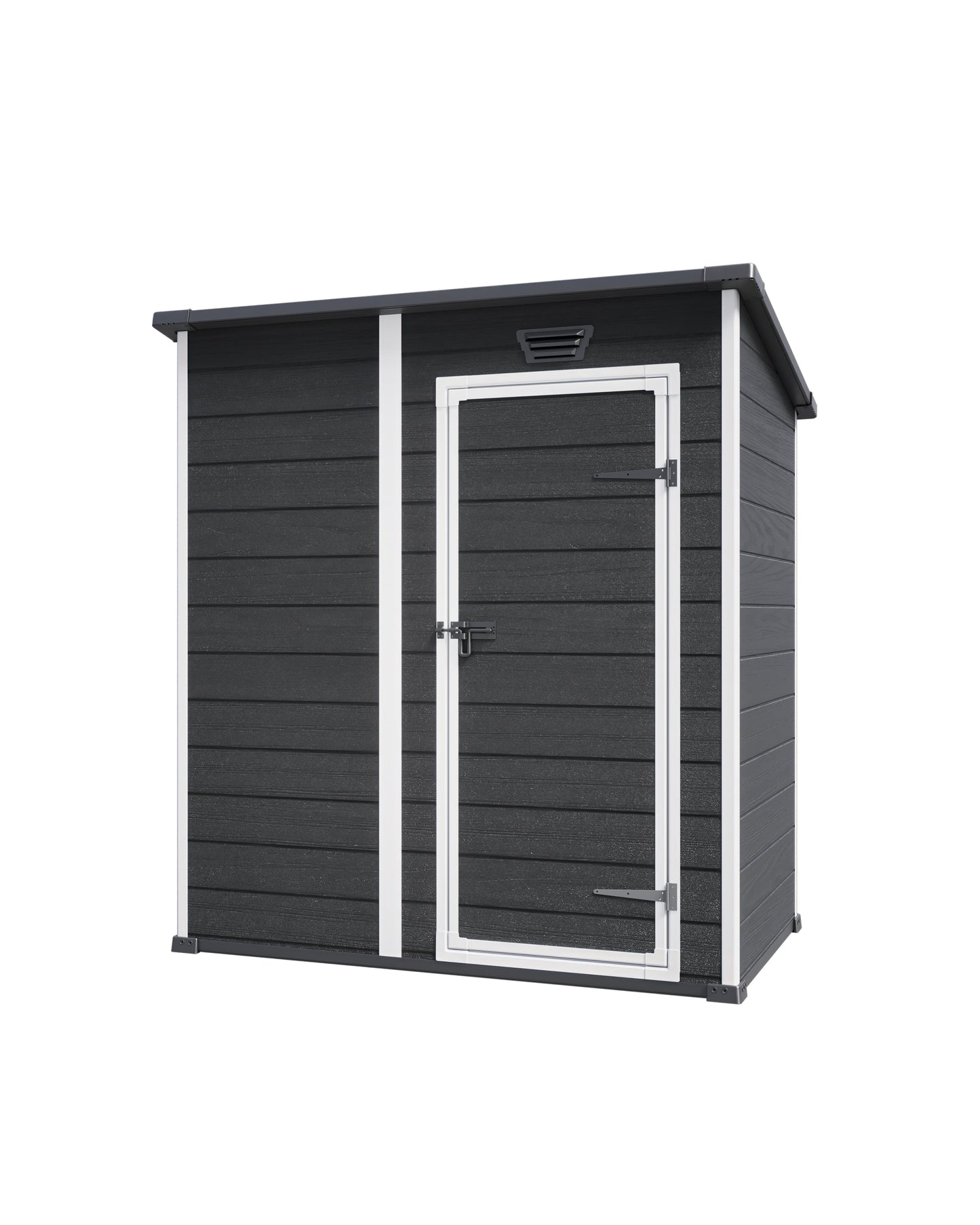 Manor Pent Essential 6x4 Garden Shed - Dark Grey (1.8 x 1.1m)