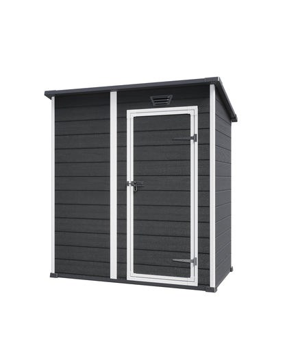 Manor Pent Essential 6x4 Garden Shed - Dark Grey (1.8 x 1.1m)