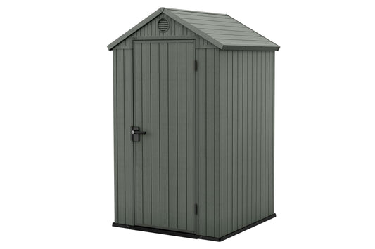 Keter Darwin 4x4 Garden Shed - Wood Green (1.3 x 1.2m)