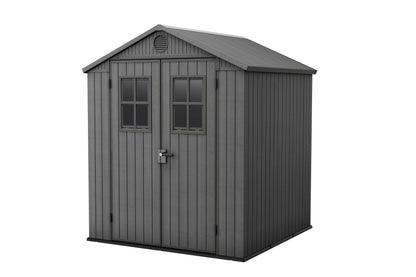 Keter Darwin 6x6 Garden Shed - Grey (1.9 x 1.8m)