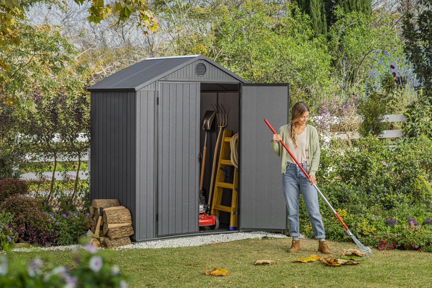 Keter Darwin 6x4 Garden Shed - Grey  (1.9 x 1.2m)