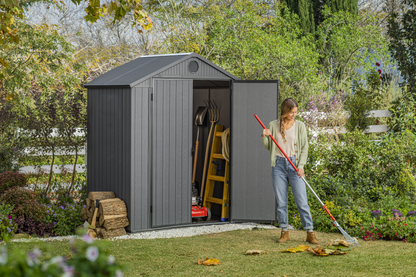 Keter Darwin 6x4 Garden Shed - Grey  (1.9 x 1.2m)