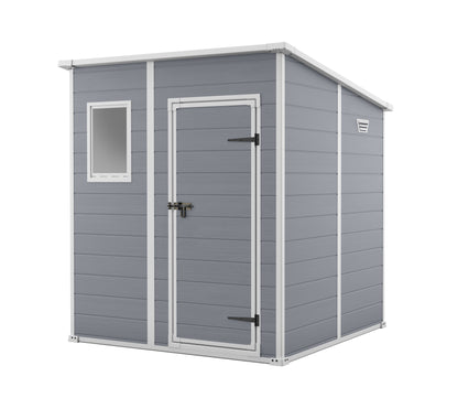 Keter Manor Pent 6x6 Garden Shed - Grey (1.8 x 1.8m)