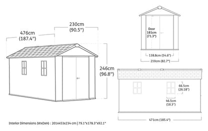Keter Newton Plus Shed 7.5x15 (2.3 x 4.7m)