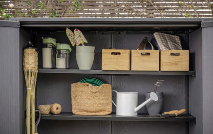 Keter Signature Vertical Shed - Walnut Look