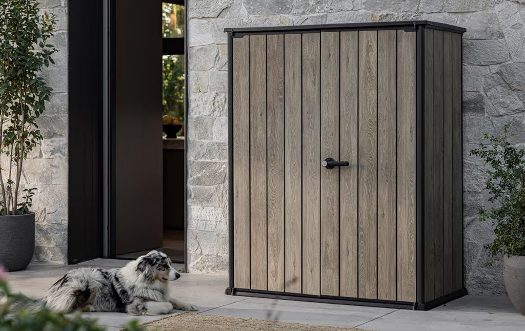 Keter Signature Vertical Shed - Ashwood Look