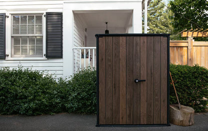 Keter Signature Vertical Shed - Walnut Look