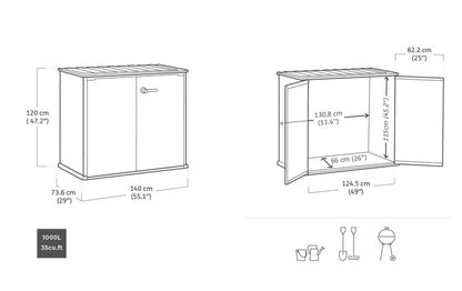 Keter Patio Store Shed 1000L