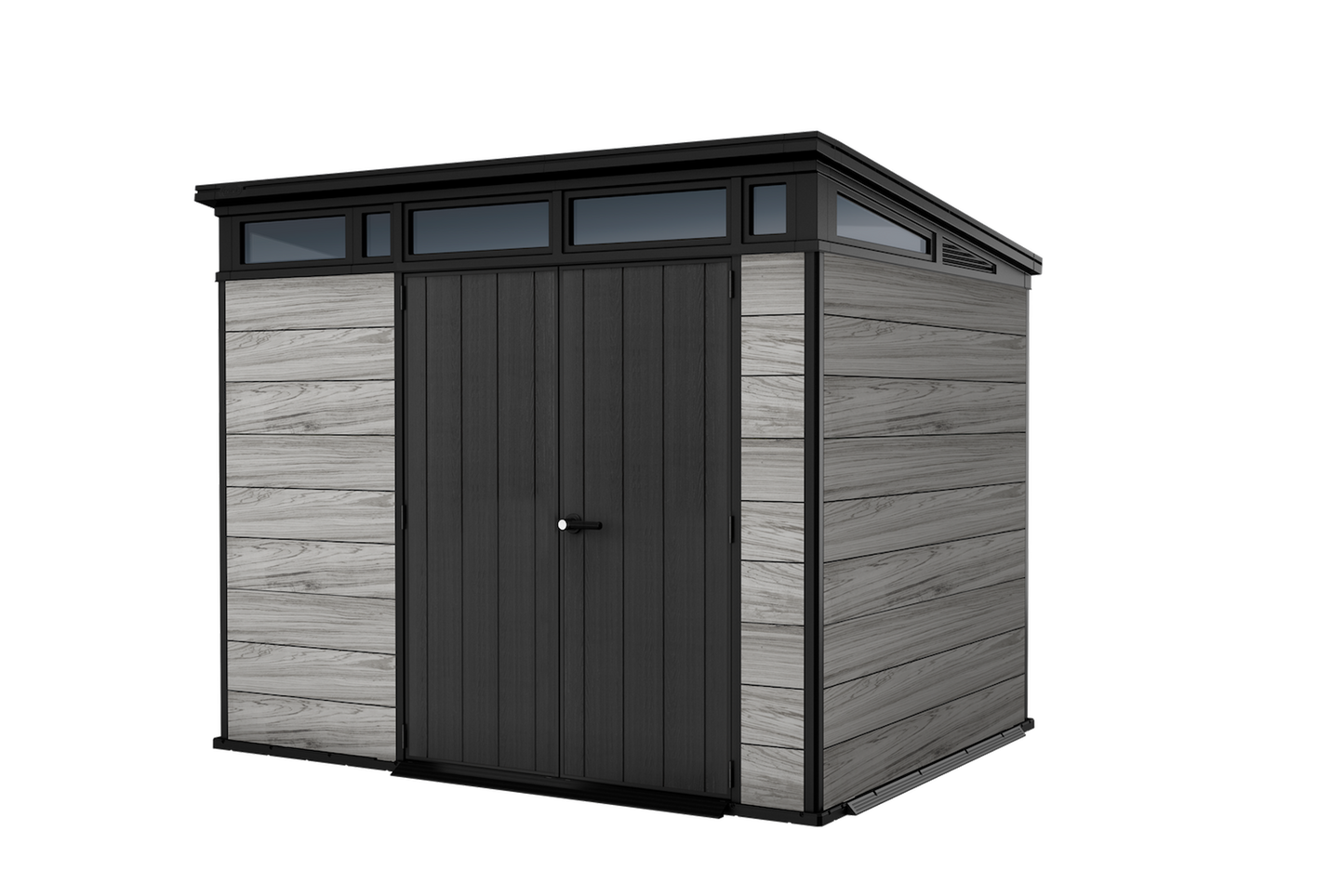 Keter Signature Pent 9x7 Shed - Stormgrey Look (2.8 x 2.2m)