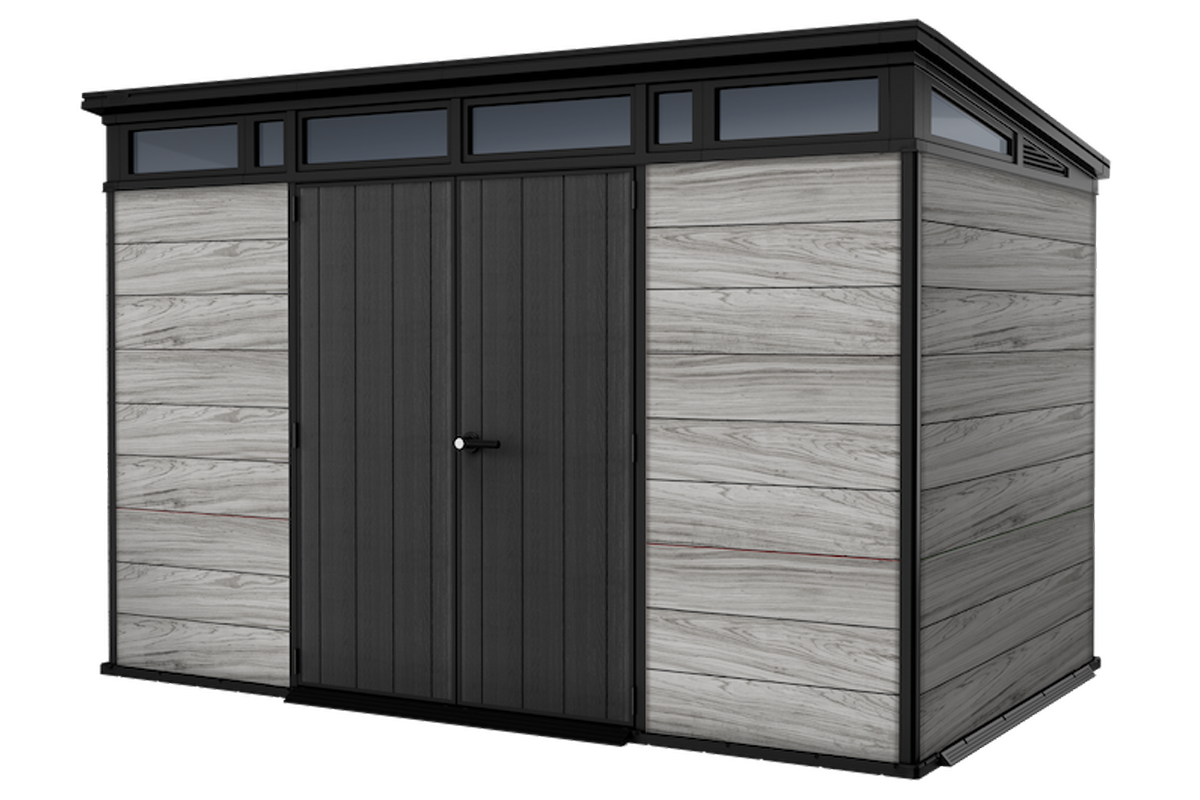 Keter Signature Pent 11x7 Shed - Stormgrey Look (3.4 x 2.2m)