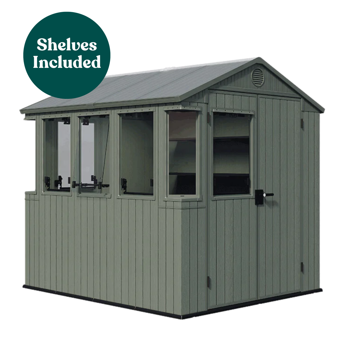 Keter Potting 6x8 Shed - Green (1.9 x 2.4m)
