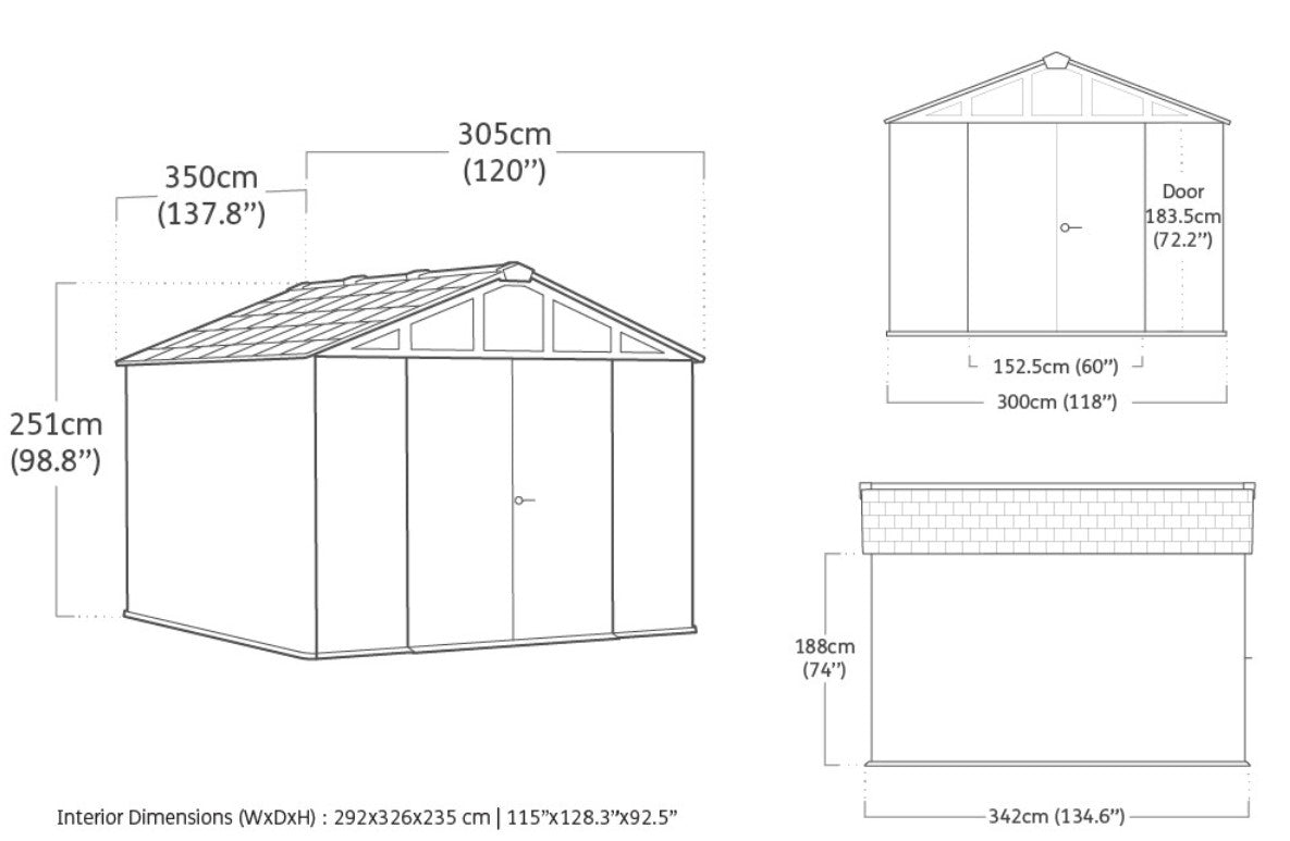 Keter Stronghold Shed 10 x 11.5 (3 x 3.5m)