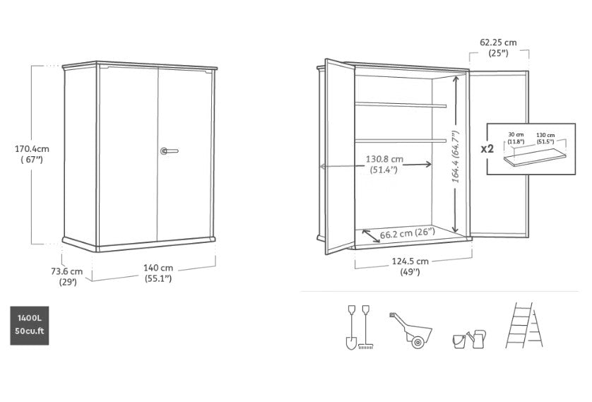 Keter Cortina Alto Shed