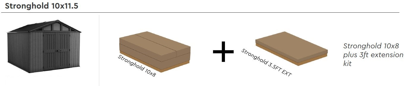 Keter Stronghold Shed 10 x 11.5 (3 x 3.5m)