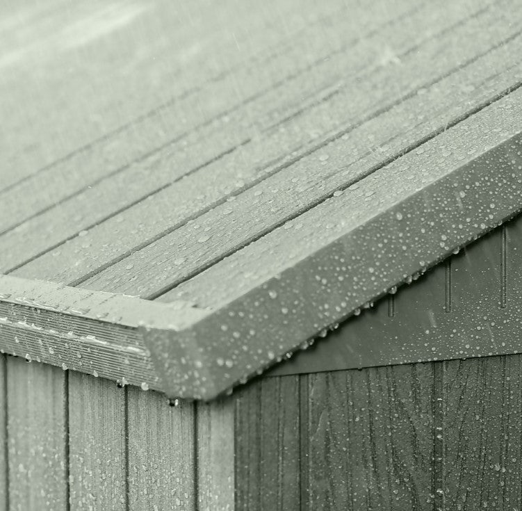 Keter Darwin 4x4 Garden Shed - Wood Green (1.3 x 1.2m)