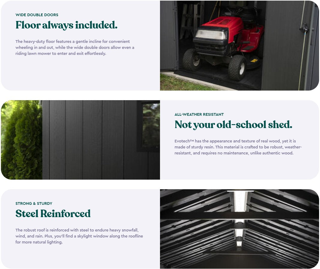 Keter Newton Plus Double Door Shed 7.5x13 (2.3 x 4.0m)