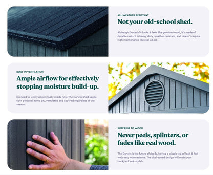 Keter Darwin 6x6 Garden Shed - Brown (1.9 x 1.8m)