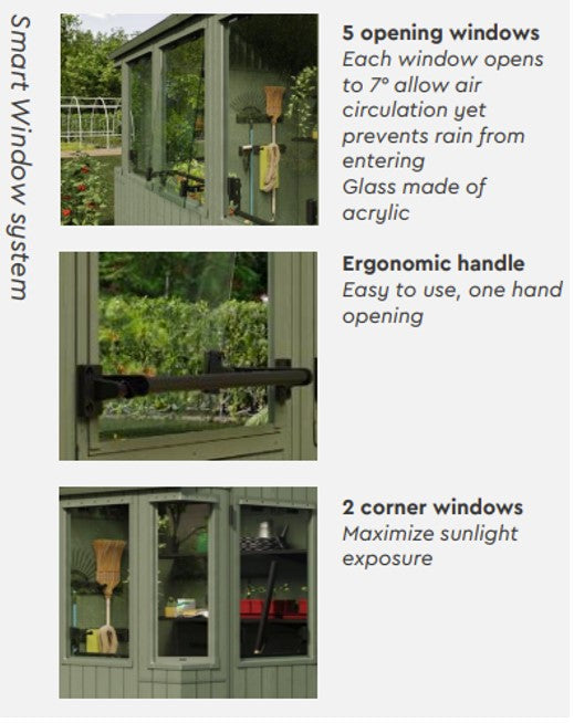 Keter Potting 6x8 Shed - Green (1.9 x 2.4m)