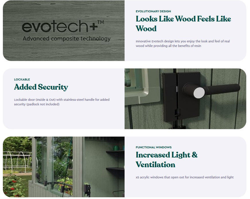 Keter Potting 6x8 Shed - Green (1.9 x 2.4m)