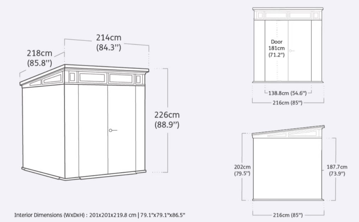 Keter Artisan 7 x 7 Garden Shed (2.1 x 2.2m)