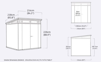 Keter Artisan 7 x 7 Garden Shed (2.1 x 2.2m)