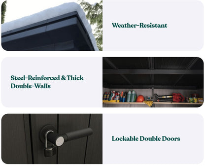 Keter Artisan 9 x 7 Garden Shed (2.8 x 2.2m) - CLEARANCE