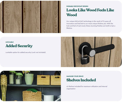 Keter Signature Vertical Shed - Ashwood Look