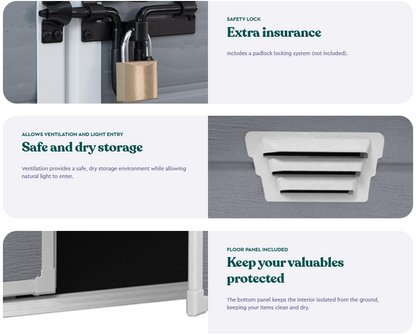 Keter Manor Pent 6x6 Garden Shed - Grey (1.8 x 1.8m)