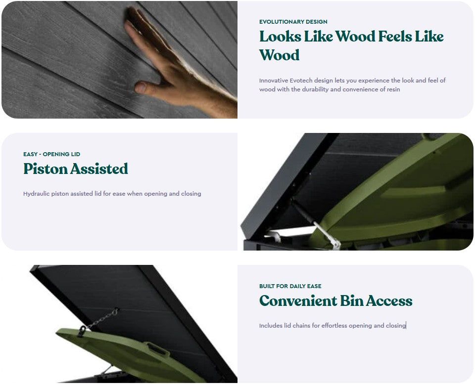 Keter Hideaway - 4 Bin (Grey)