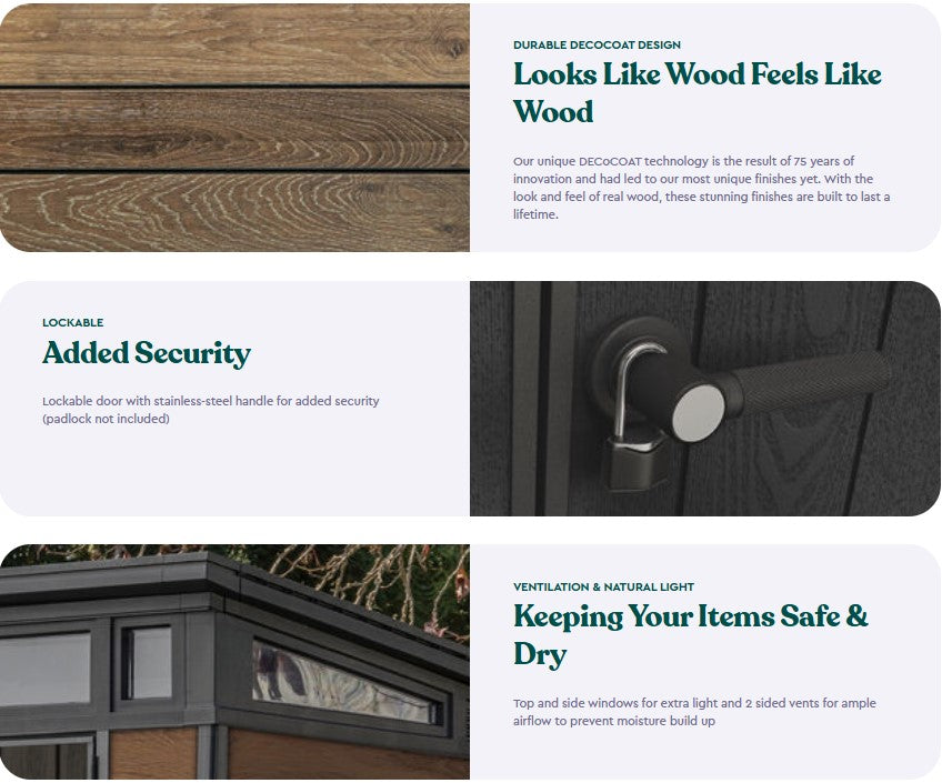 Keter Signature Pent 7x7 Shed - Walnut Look (2.2 x 2.2m)