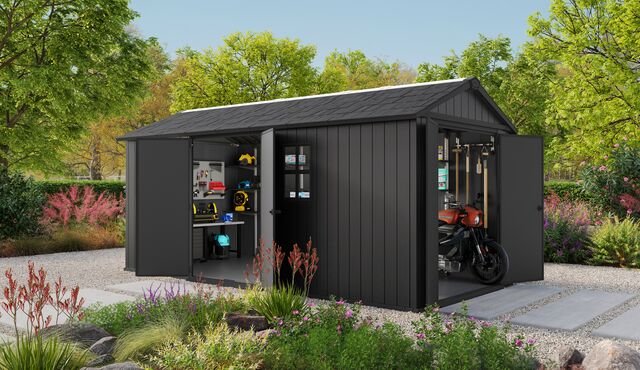 Keter Newton Plus Double Door Shed 7.5x17 (2.3 x 5.2m)