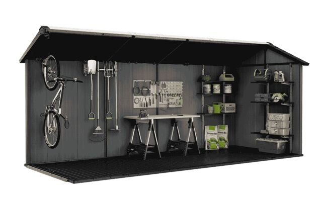 Keter Newton Plus Double Door Shed 7.5x17 (2.3 x 5.2m)