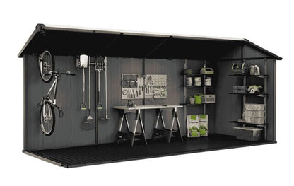 Keter Newton Plus Double Door Shed 7.5x17 (2.3 x 5.2m)