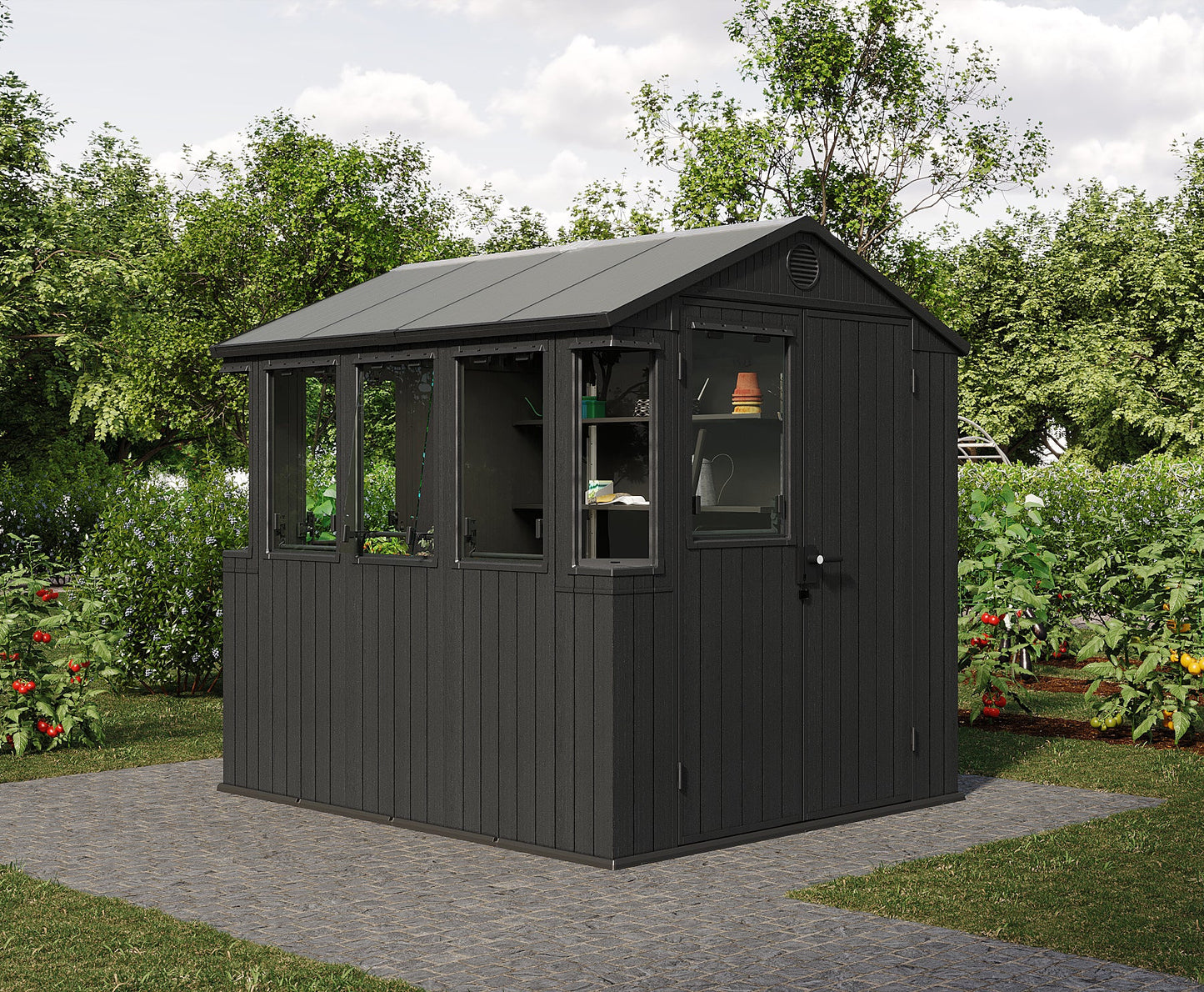 Keter Potting 6x8 Shed - Dark Grey (1.9 x  2.4m)