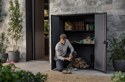 Keter Signature Vertical Shed - Stormgrey Look